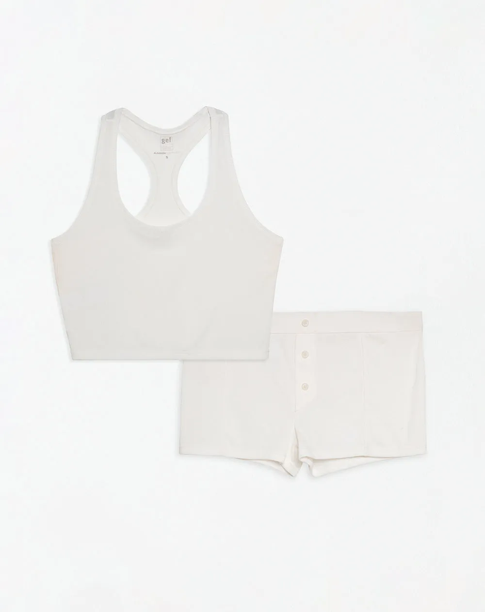 short + blusa de pijana mujer blanca sold by Gef product image thumbnail 5