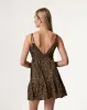 Vestido corto habano estampado sold by Gef