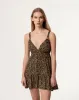 Vestido corto habano estampado sold by Gef
