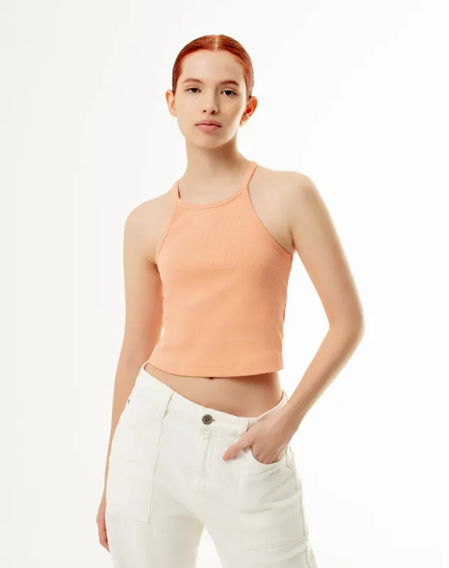 Camiseta slim fit tiras naranja sold by Gef