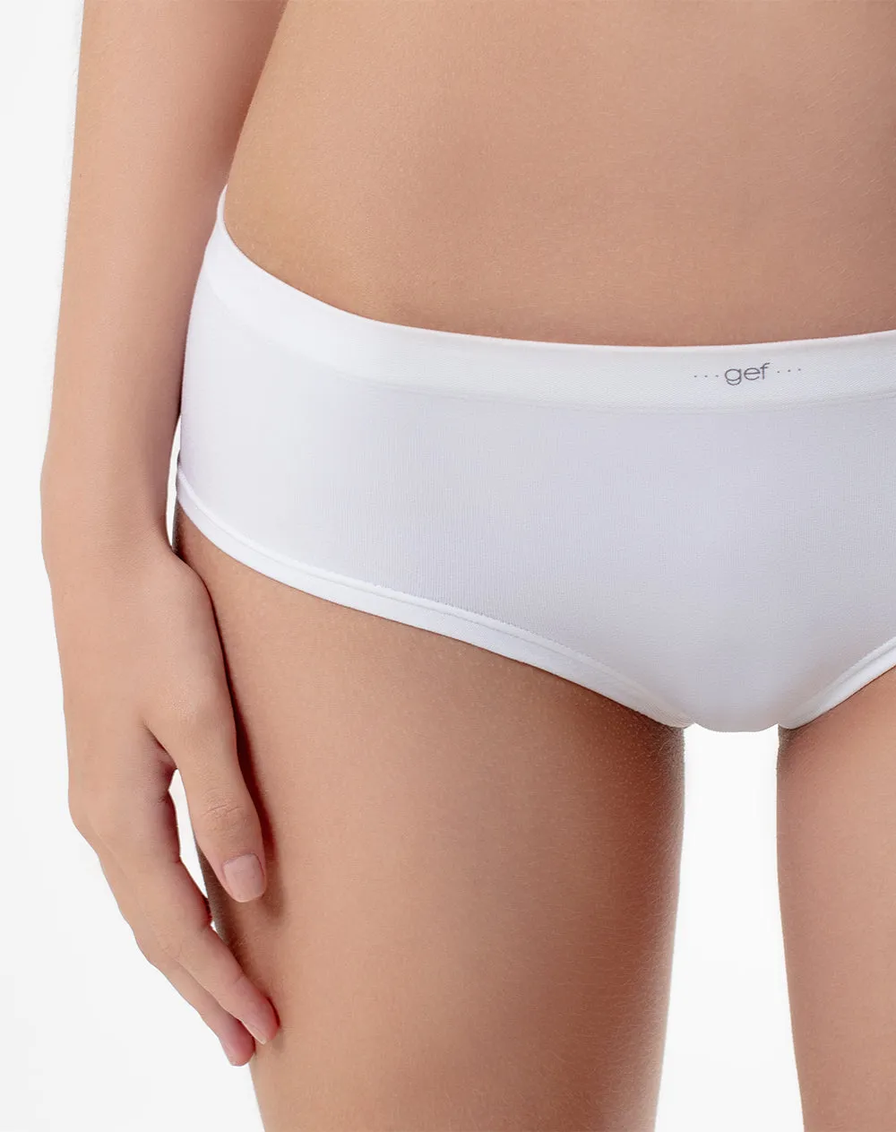 Panty boxer en seamless tiro medio blanco sold by Gef product image thumbnail 3