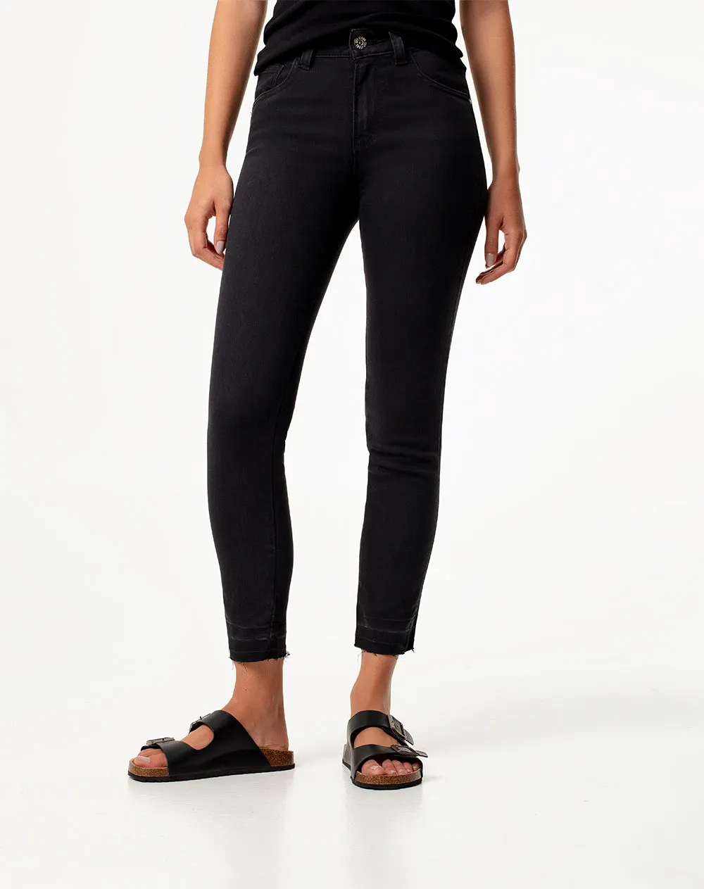 Jean skinny fit tiro medio denim negro sold by Gef product image thumbnail 3