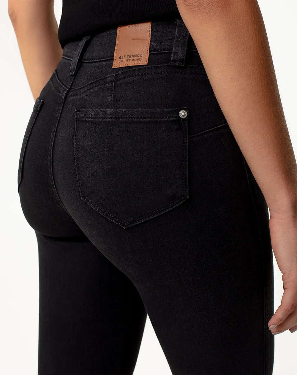 Jean skinny fit tiro medio denim negro sold by Gef product image thumbnail 4