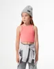 Crop top slim algodón coral niña sold by Gef