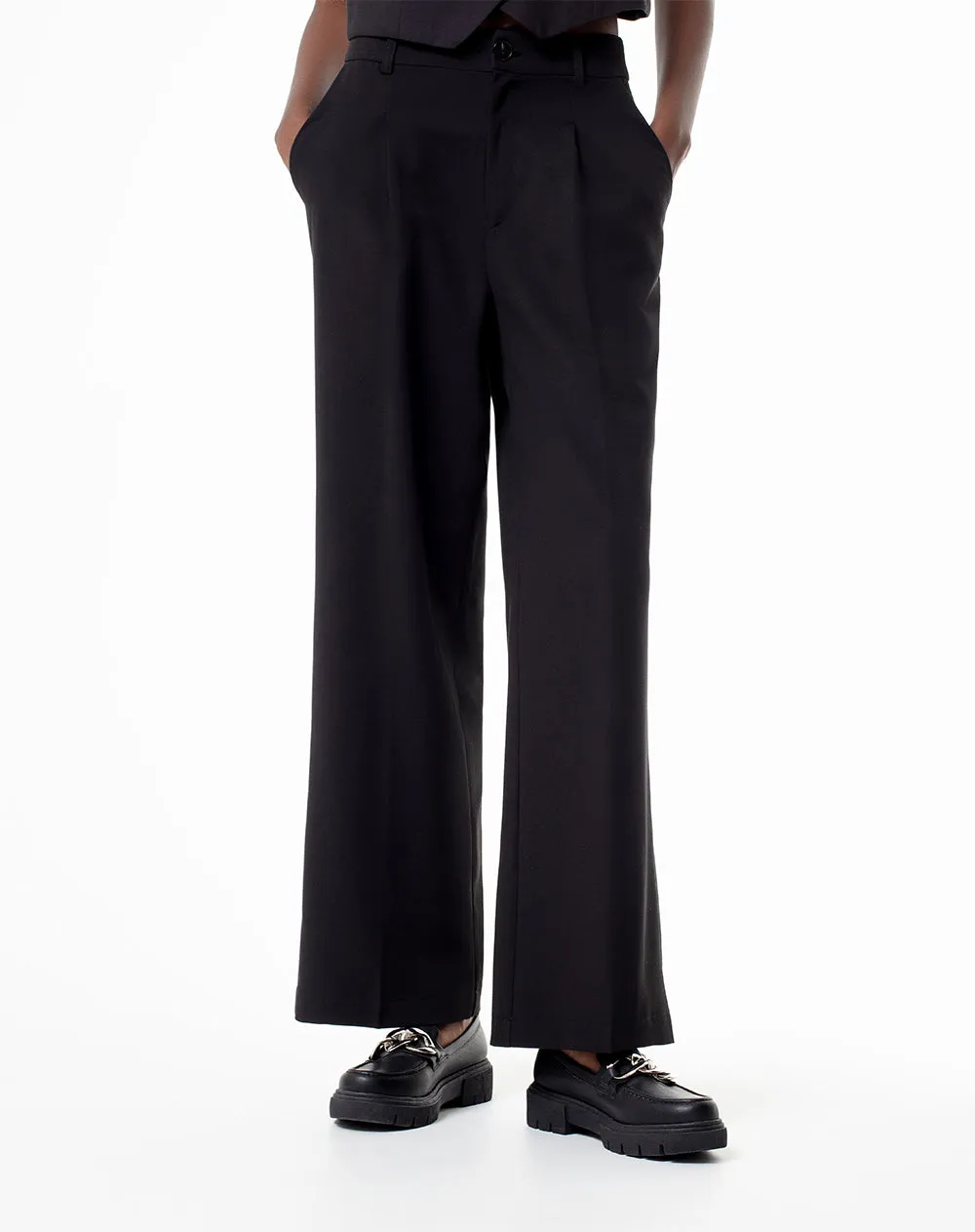 Pantalón wide leg tiro alto negro mujer sold by Gef product image thumbnail 3