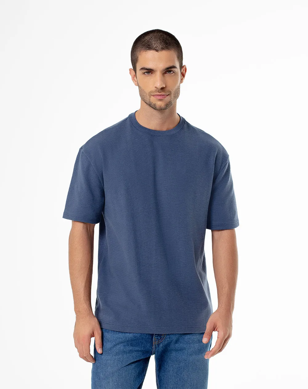 Camiseta oversized azul hombre sold by Gef