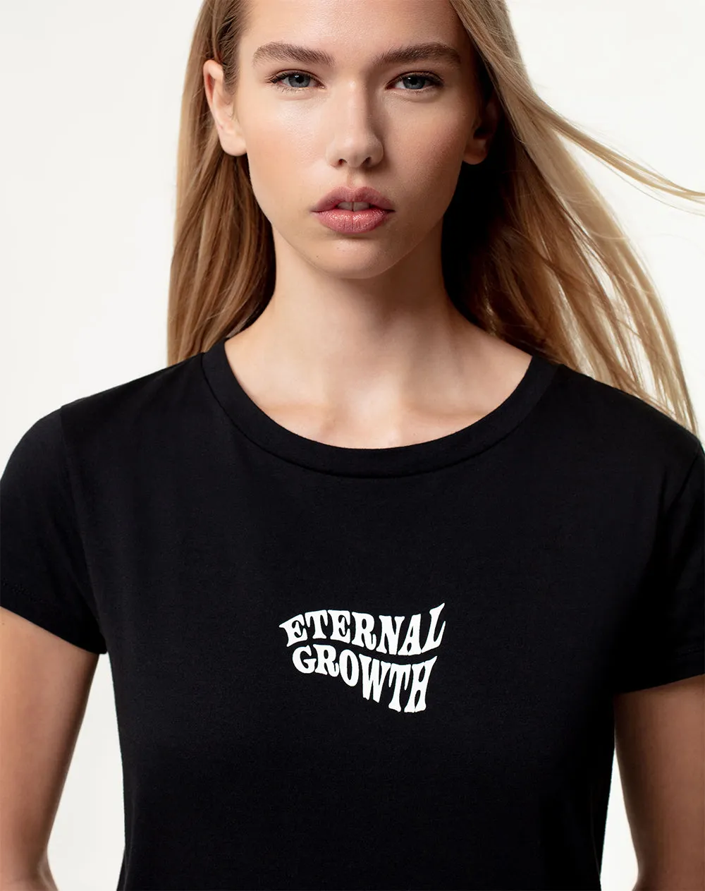 Camiseta regular fit manga 3/4 negra sold by Gef product image thumbnail 3