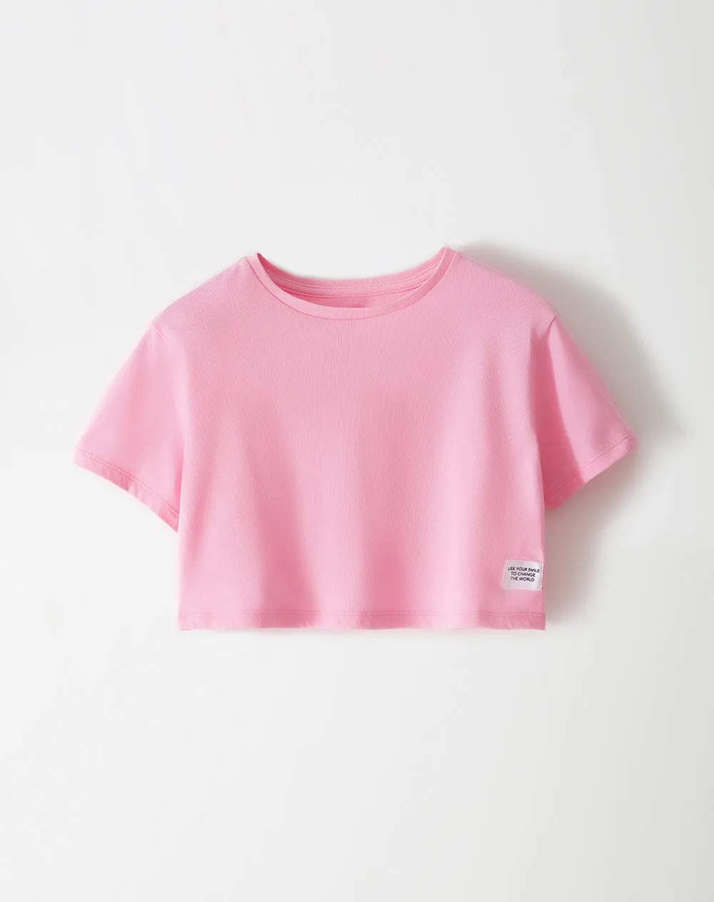 Camiseta crop regular algodón rosa niña sold by Gef product image thumbnail 5