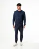 Jogger relaxed fit tiro medio azul jaspe sold by Gef