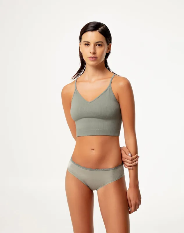 Crop top tiras verde sold by Gef