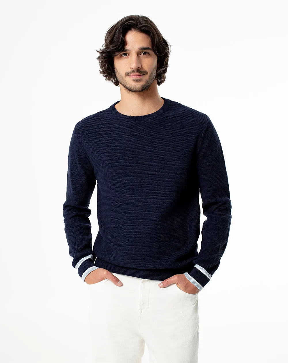 Buzo regular algodón azul hombre sold by Gef