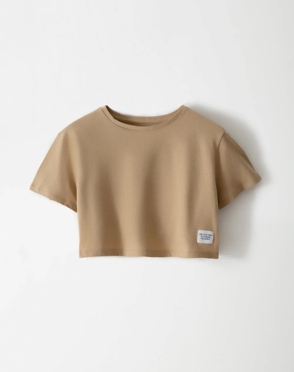 Camiseta crop regular algodón habano niña sold by Gef product image thumbnail 5