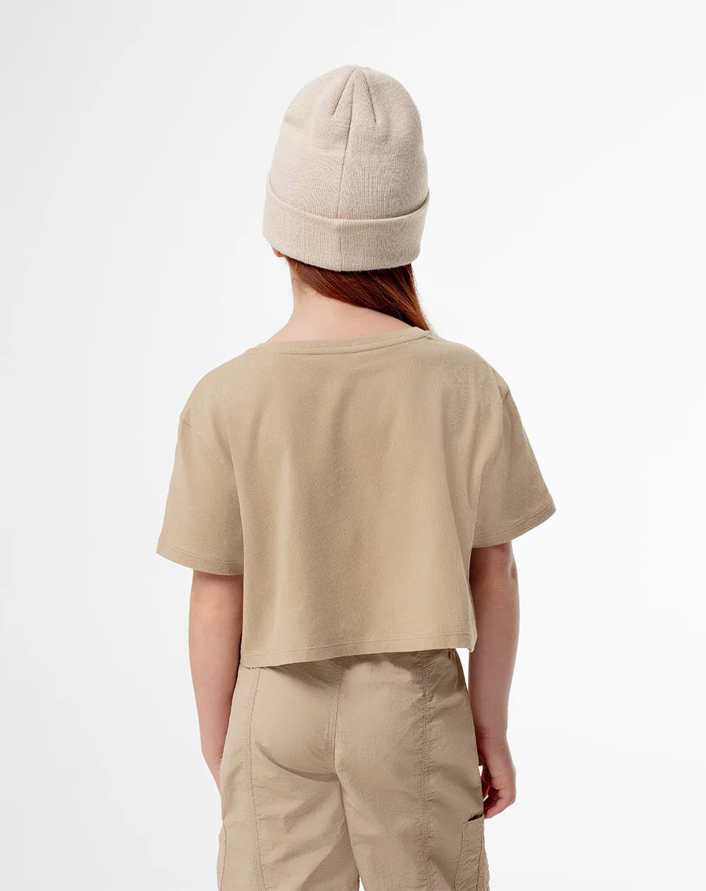 Camiseta crop regular algodón habano niña sold by Gef product image thumbnail 2