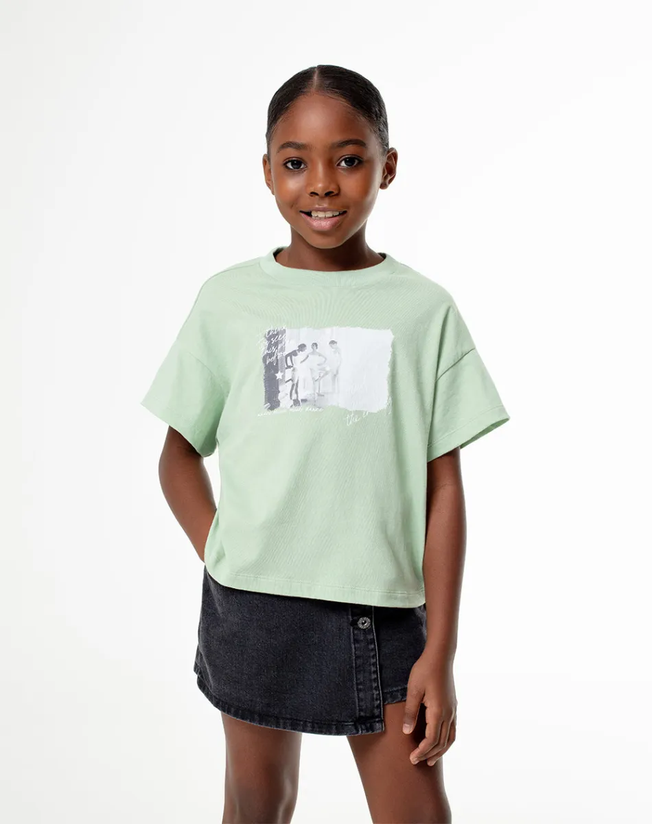 Camiseta Lendy regular fit manga corta verde sold by Gef