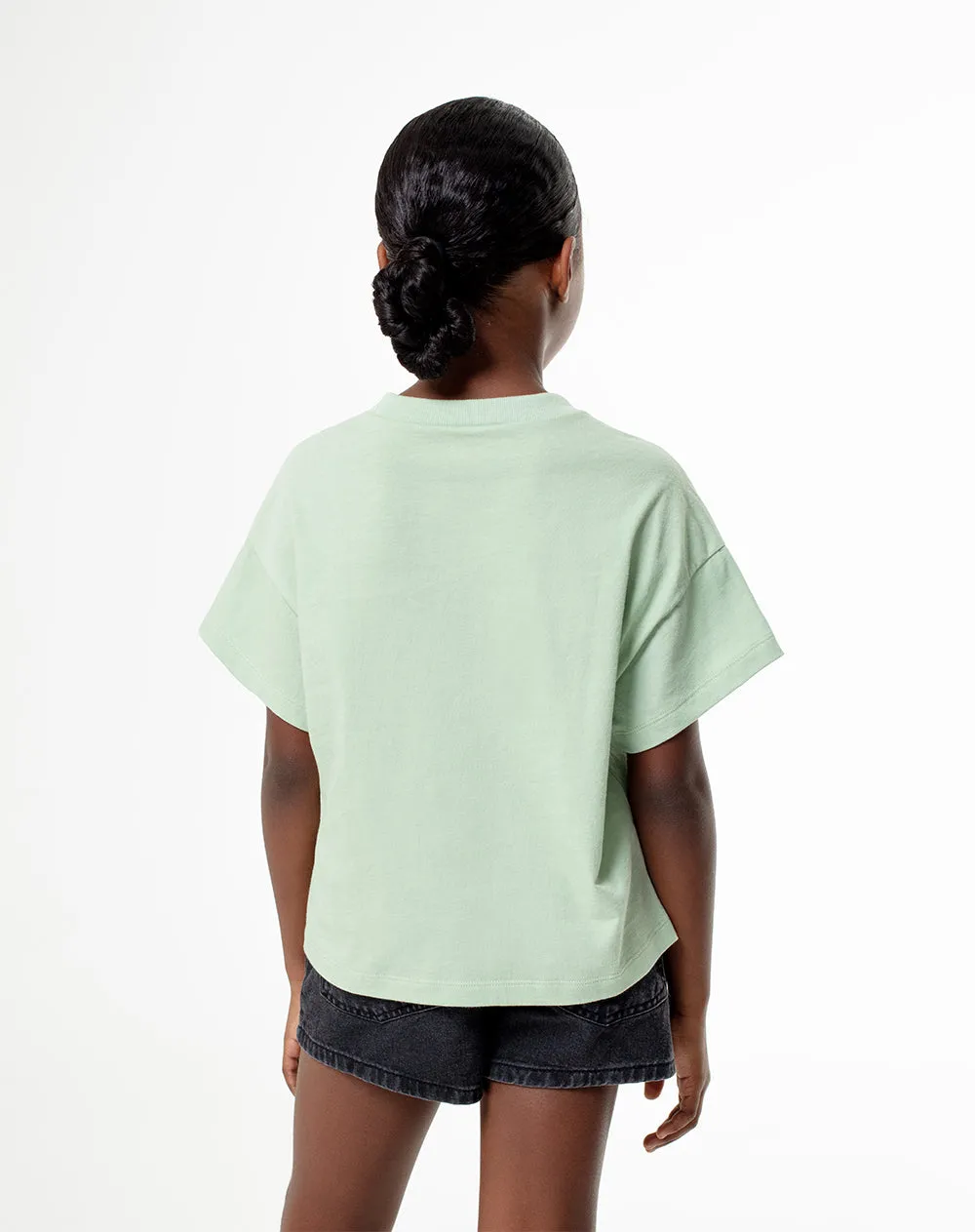 Camiseta oversize algodón verde niña sold by Gef product image thumbnail 2