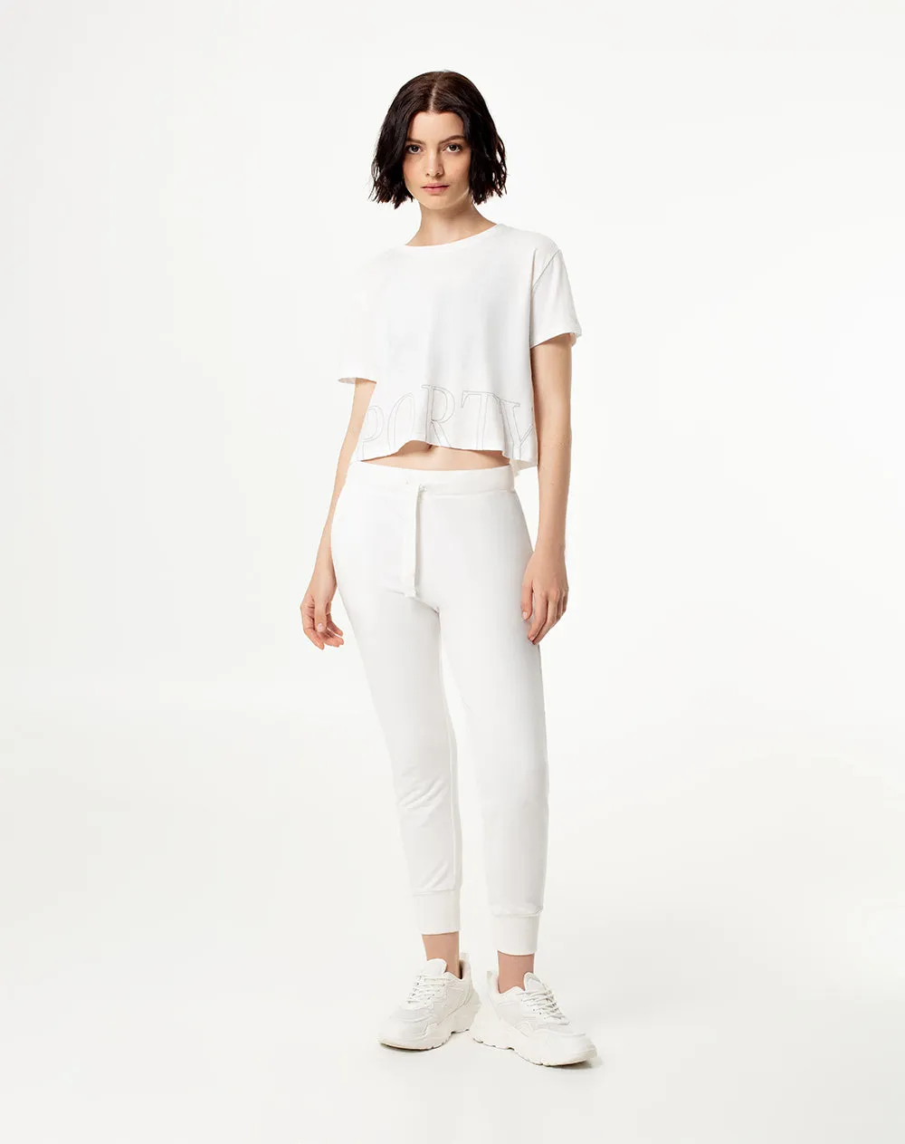 Camiseta Lite cropped fit manga corta blanca sold by Gef product image thumbnail 4