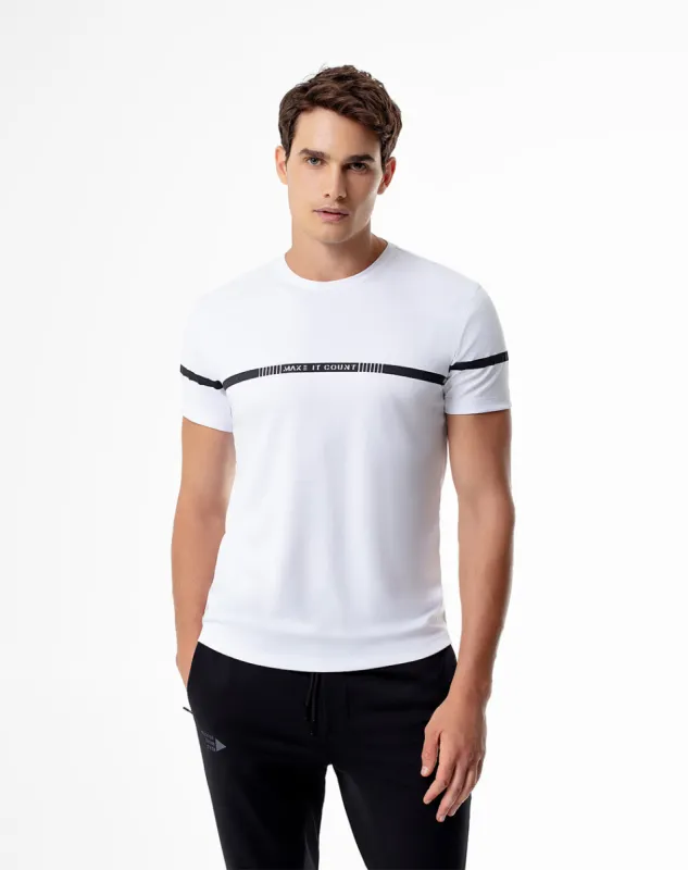 Camiseta slim fit manga corta blanca sold by Gef