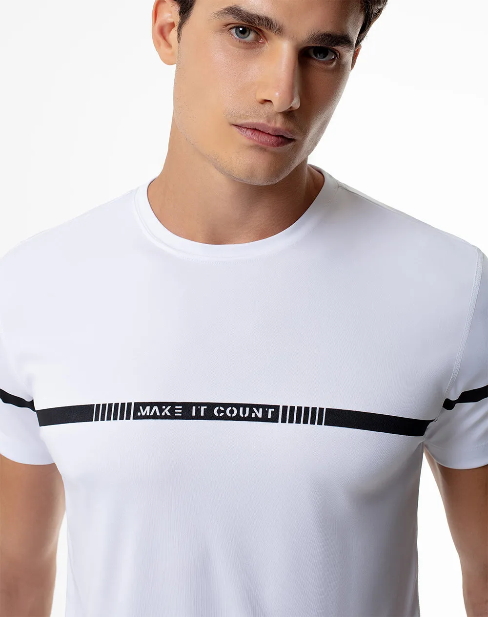 Camiseta slim fit manga corta blanca sold by Gef product image thumbnail 3