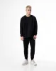 Jogger relaxed fit tiro medio negro sold by Gef