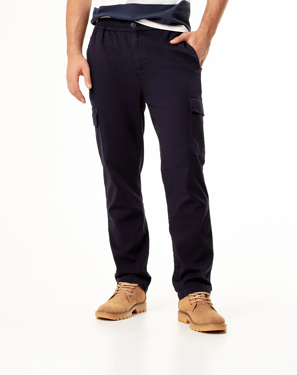 Pantalón regular fit tiro medio azul sold by Gef product image thumbnail 4