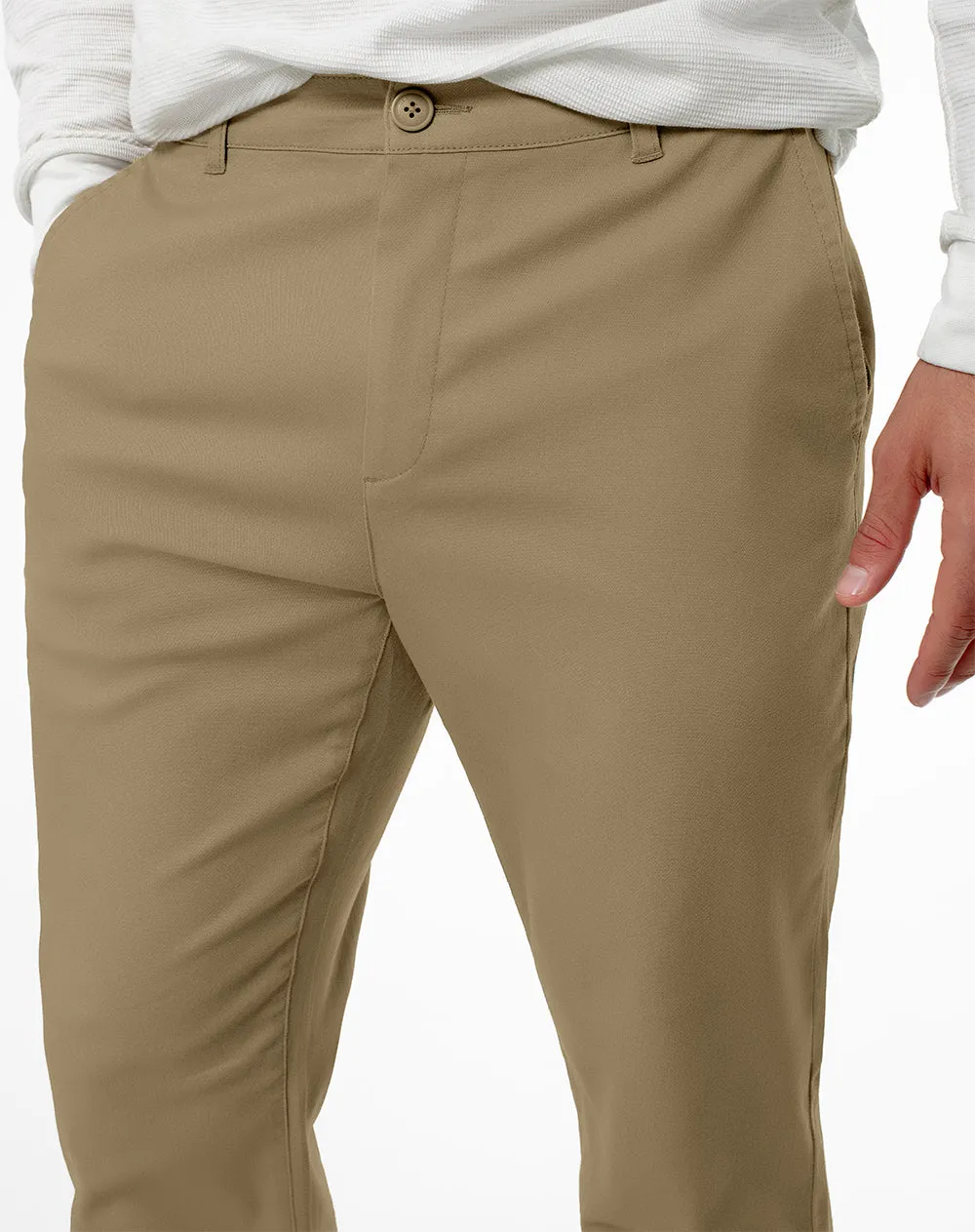Pantalón chino slim algodón caqui hombre sold by Gef product image thumbnail 4