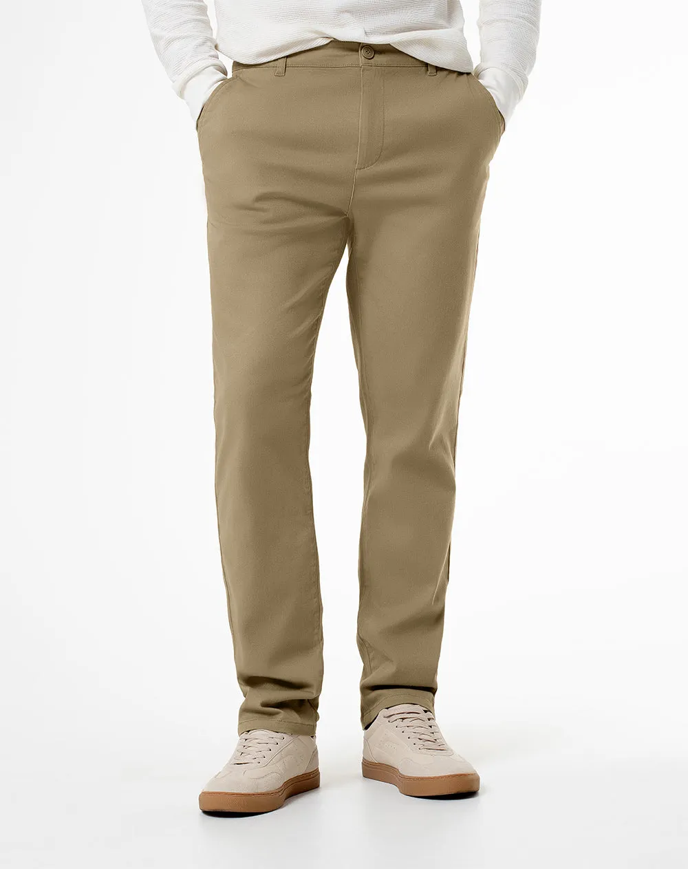 Pantalón chino slim algodón caqui hombre sold by Gef product image thumbnail 3