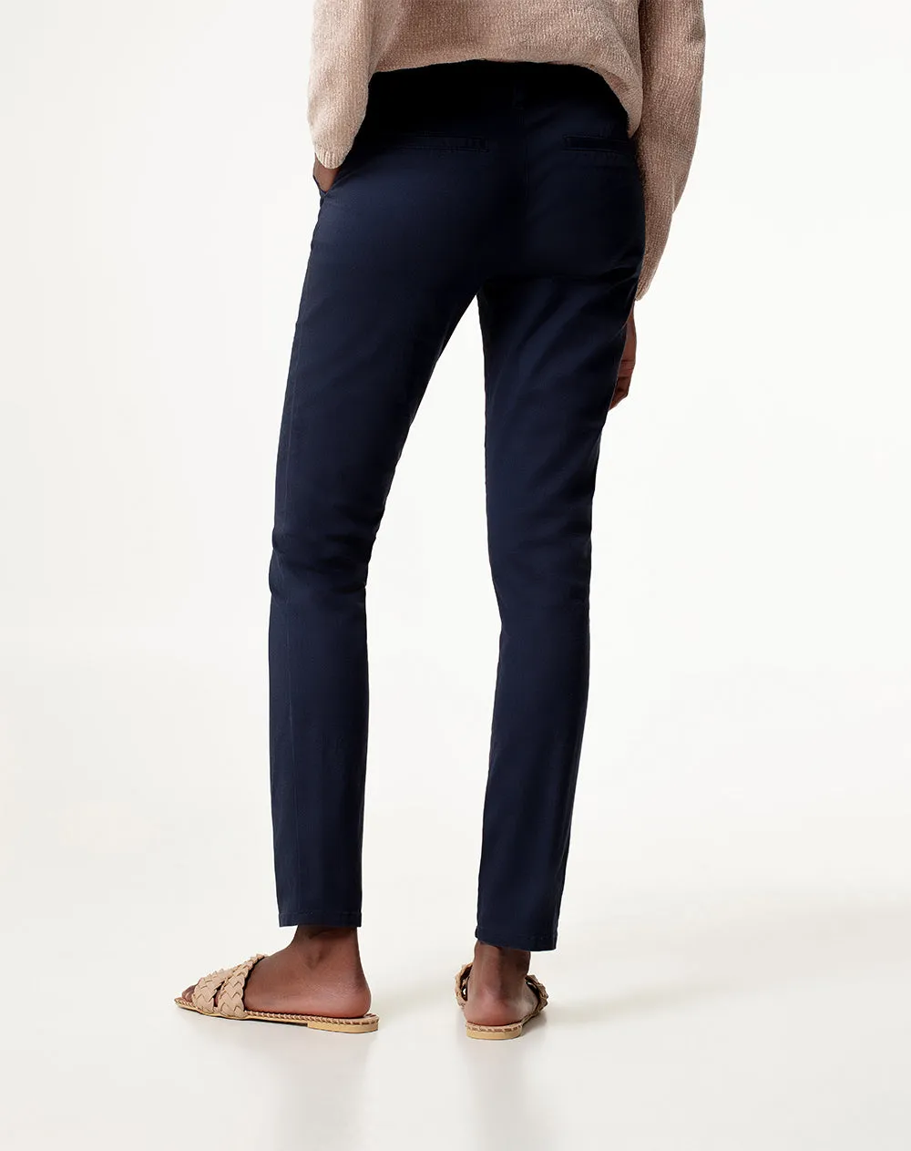 Pantalón skinny fit tiro medio en drill azul sold by Gef product image thumbnail 2