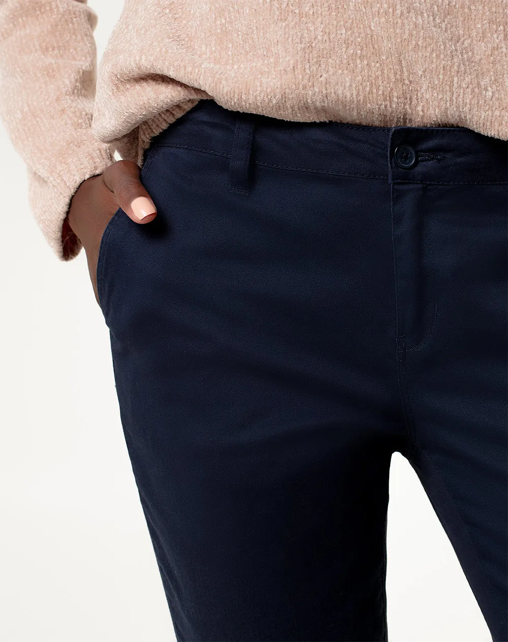 Pantalón skinny fit tiro medio en drill azul sold by Gef product image thumbnail 4