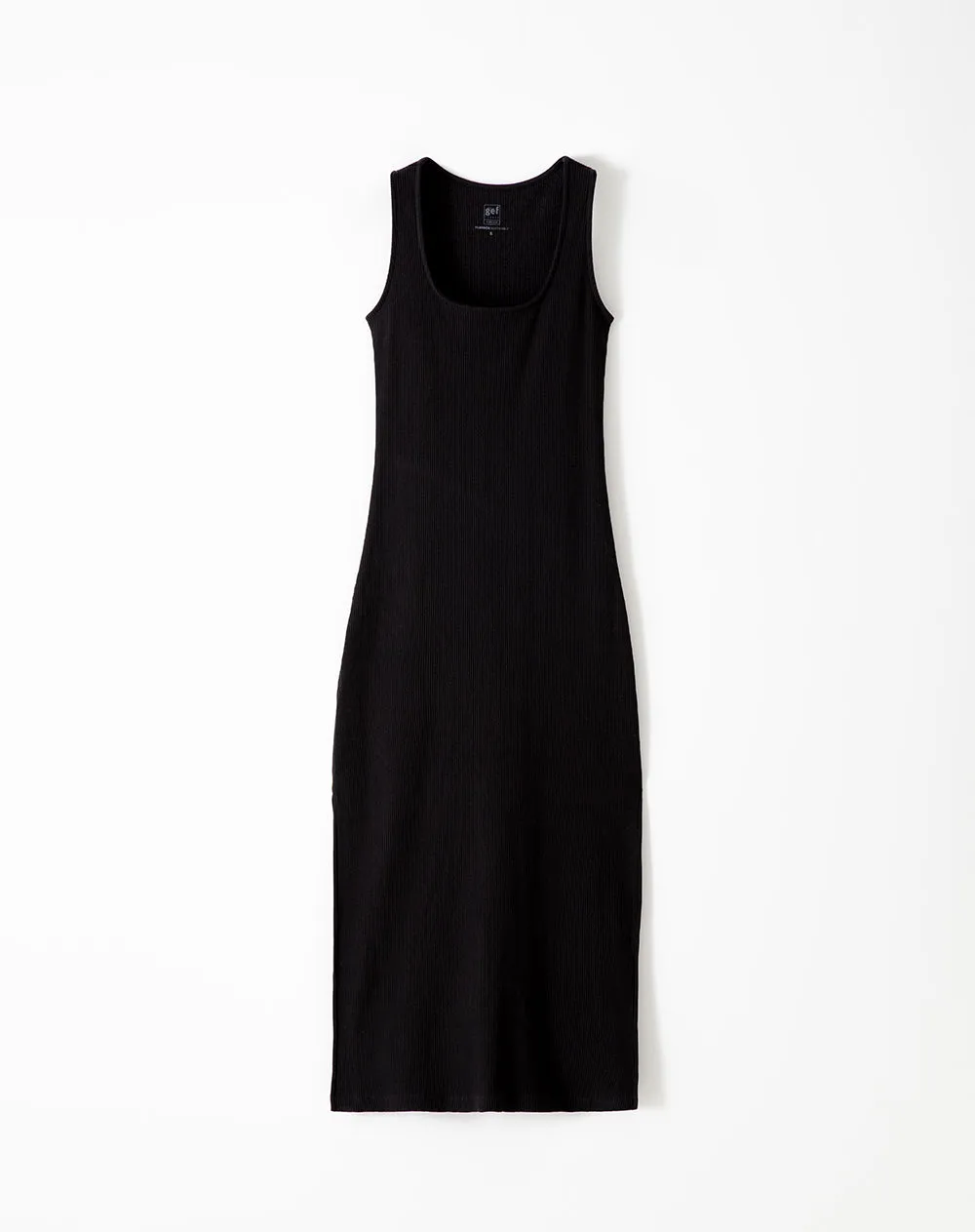 Vestido largo en rib negro sold by Gef product image thumbnail 5