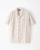 Camisa loose fit manga corta habana con rayas sold by Gef