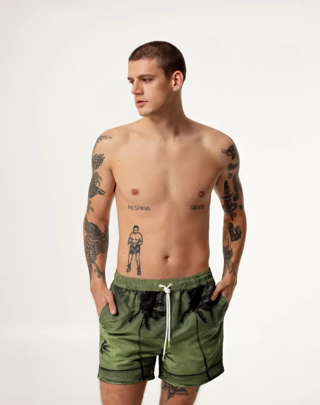 Pantaloneta verde estampado sold by Gef
