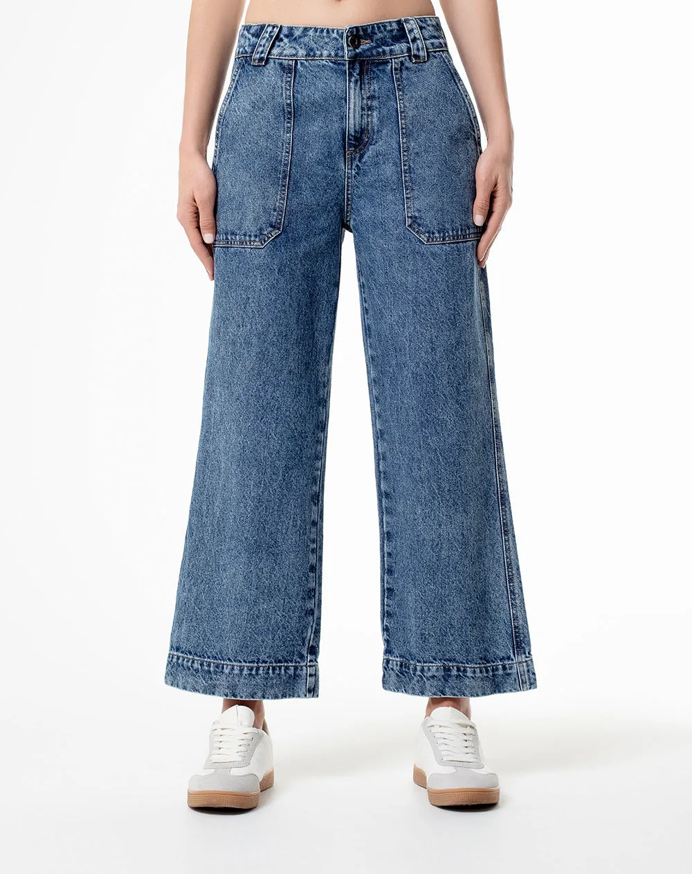 Jean culotte fit tiro medio indigo sold by Gef product image thumbnail 3