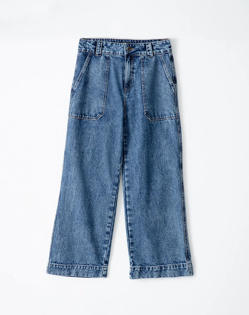 Jean culotte fit tiro medio indigo sold by Gef product image thumbnail 5