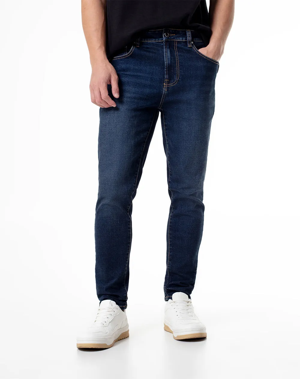 Jean skinny 68% algodón índigo oscuro hombre sold by Gef product image thumbnail 3