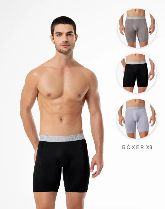 Bóxer largo control humedad x3unds surtido sold by Gef