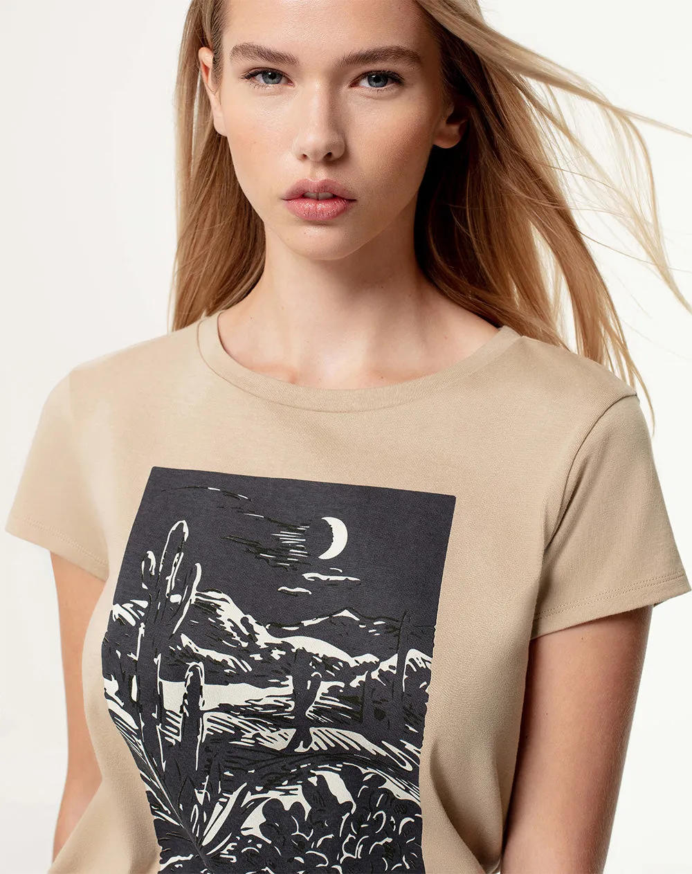 Camiseta regular fit manga 3/4 habana sold by Gef product image thumbnail 3