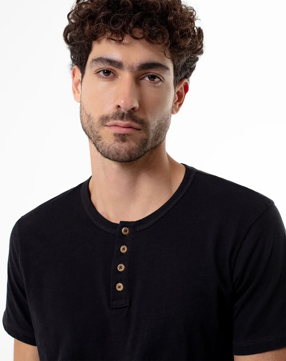 Camiseta slim fit manga corta negra sold by Gef product image thumbnail 3