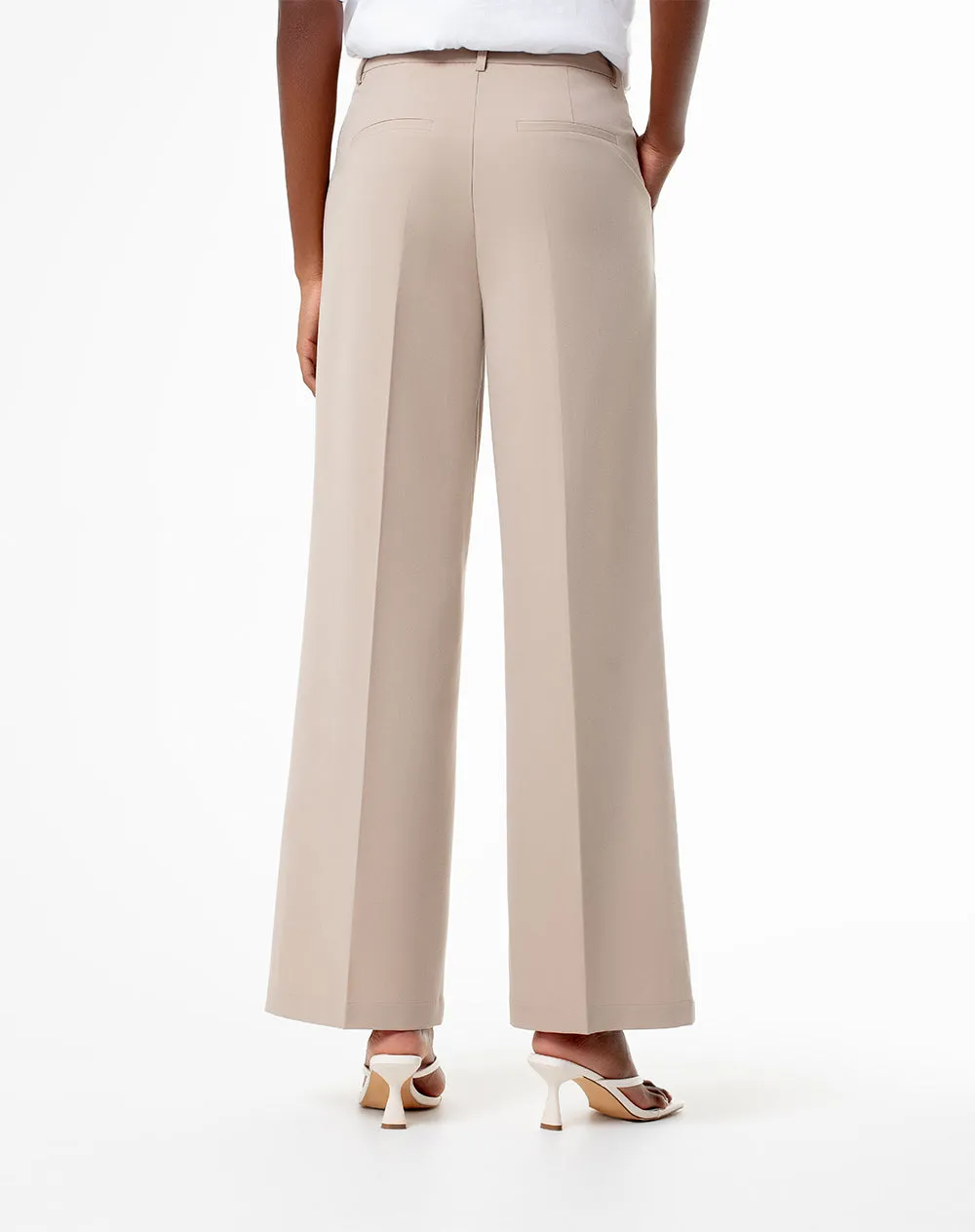 Pantalón wide leg tiro alto caqui mujer sold by Gef product image thumbnail 2