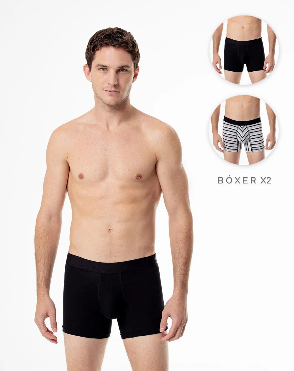 Bóxer medio algodón x2unds surtido sold by Gef