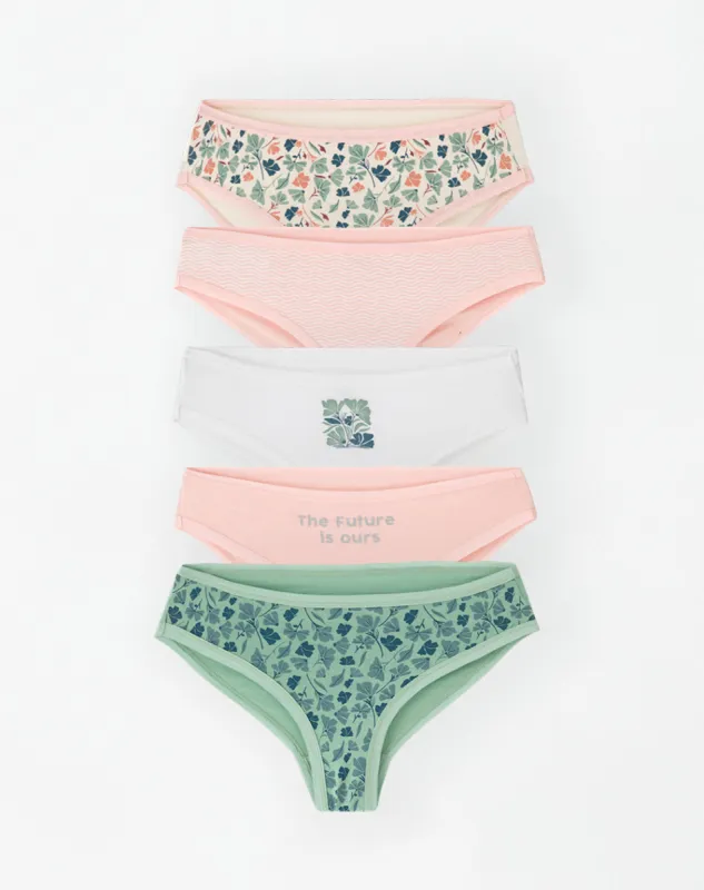5 pantys clasico en punto tiro medio surtido sold by Gef
