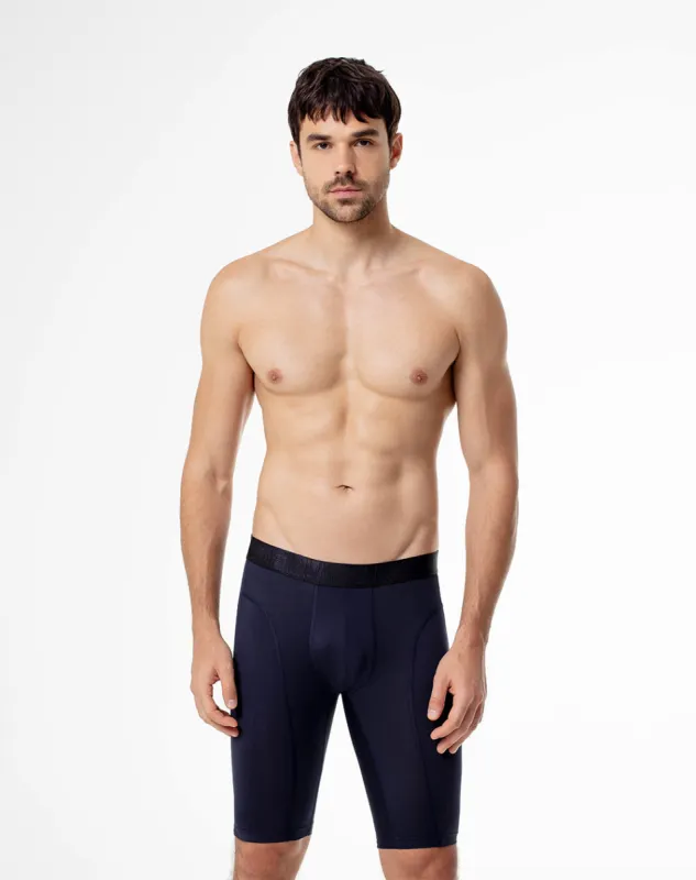 Bóxer deportivo largo control humedad azul sold by Gef