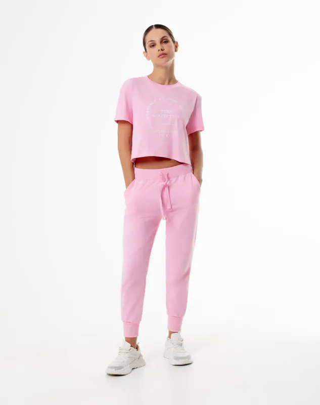 Jogger algodón sostenible rosado para mujer sold by Gef