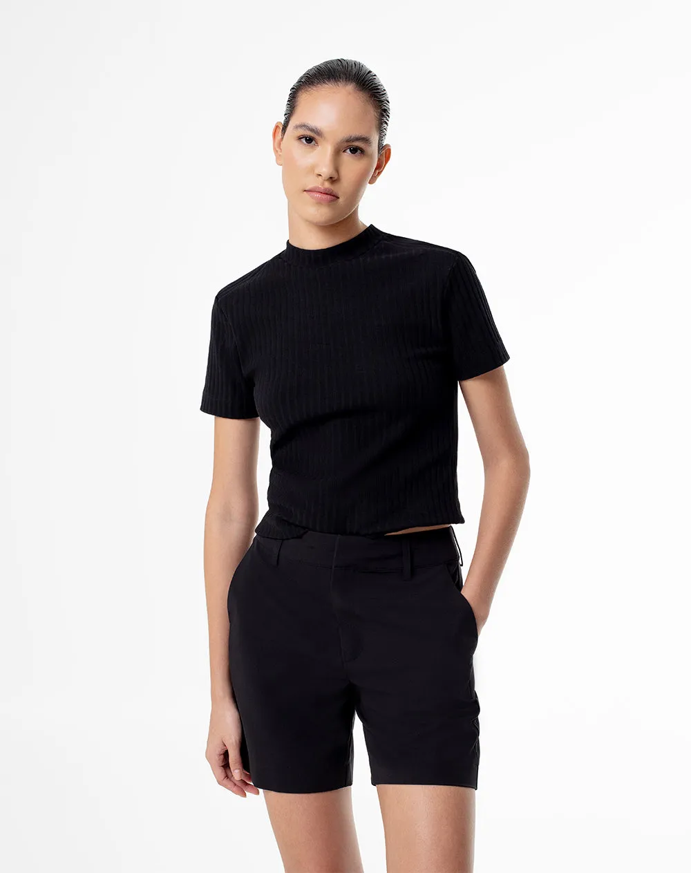 Short tiro medio negro mujer sold by Gef