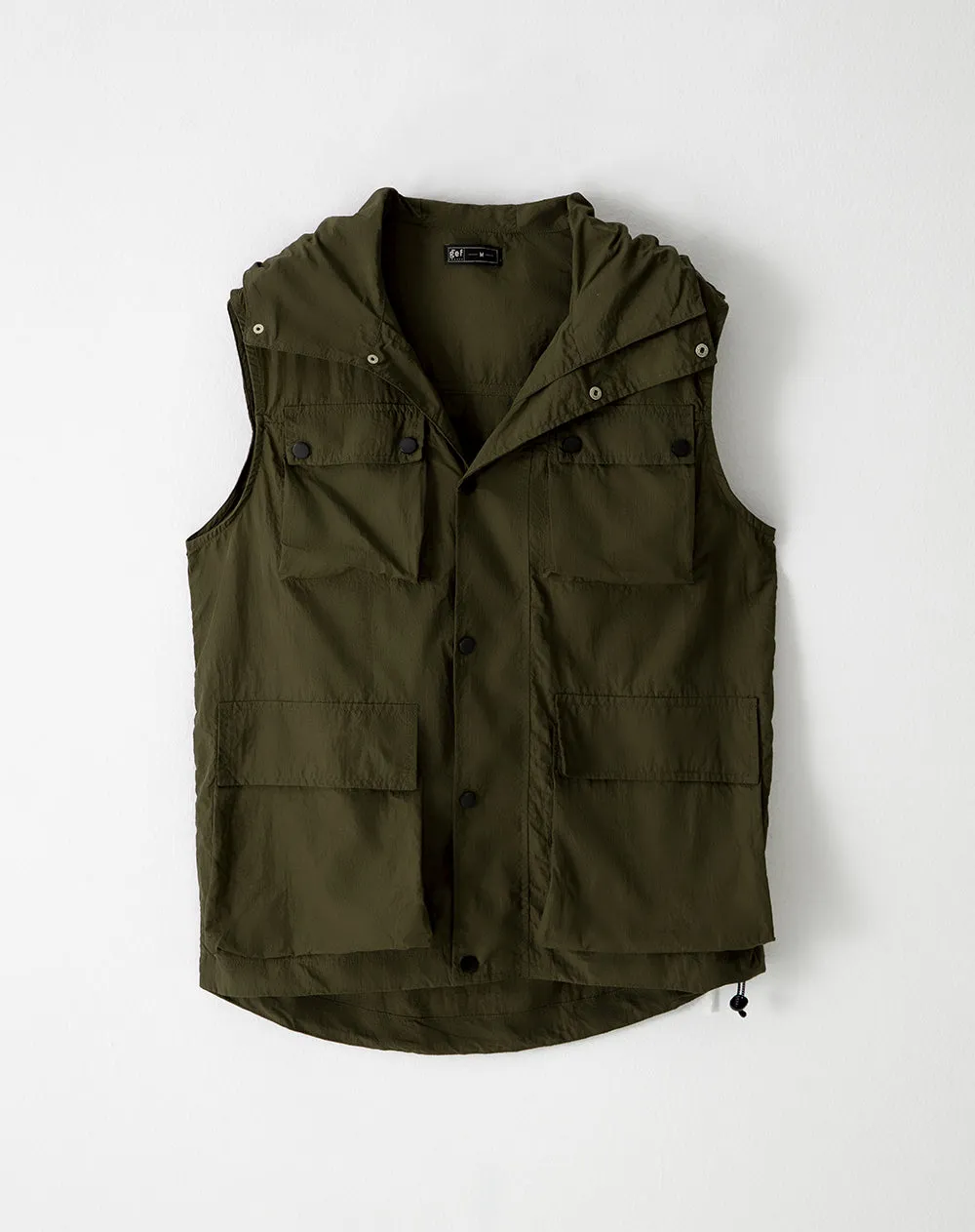 Chaleco regular fit con capucha verde militar sold by Gef product image thumbnail 5
