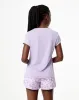 Camiseta Lara regular fit manga corta morada sold by Gef