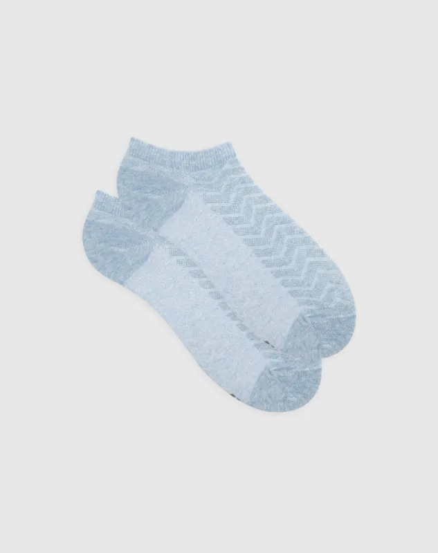 Medias tobilleras azules jaspe sold by Gef