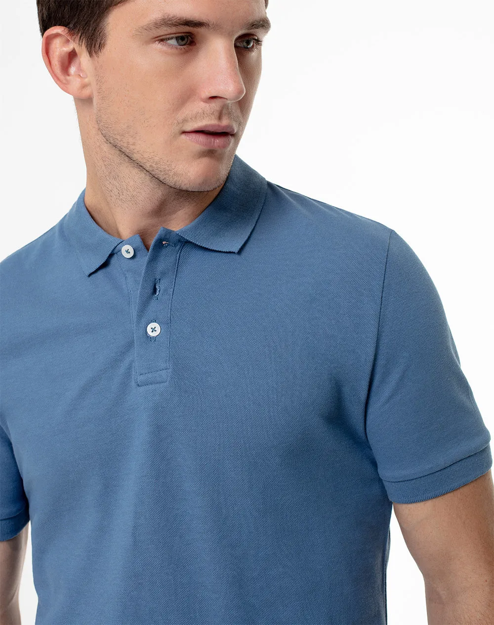 Polo slim algodón azul hombre sold by Gef product image thumbnail 3