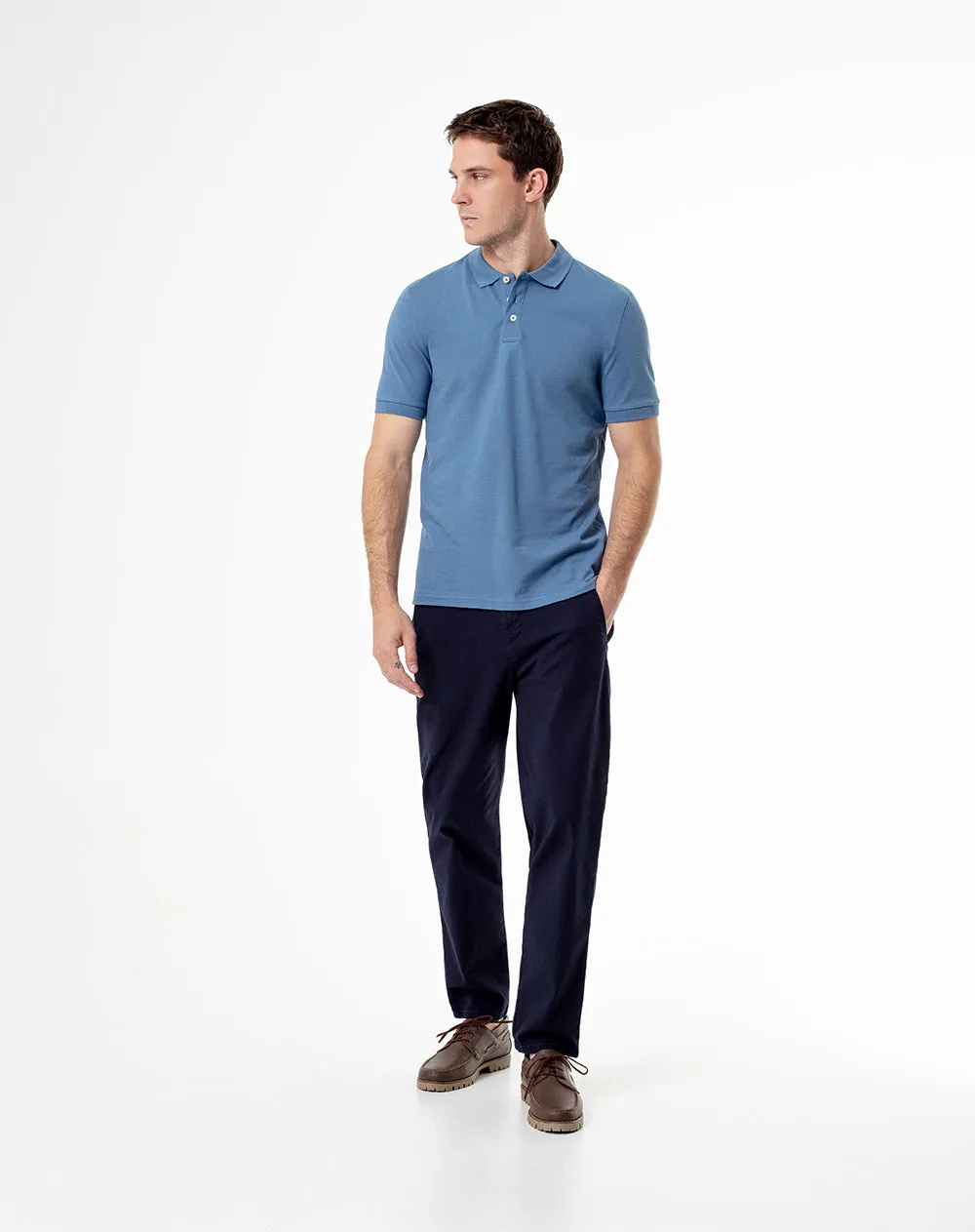 Polo slim algodón azul hombre sold by Gef product image thumbnail 4