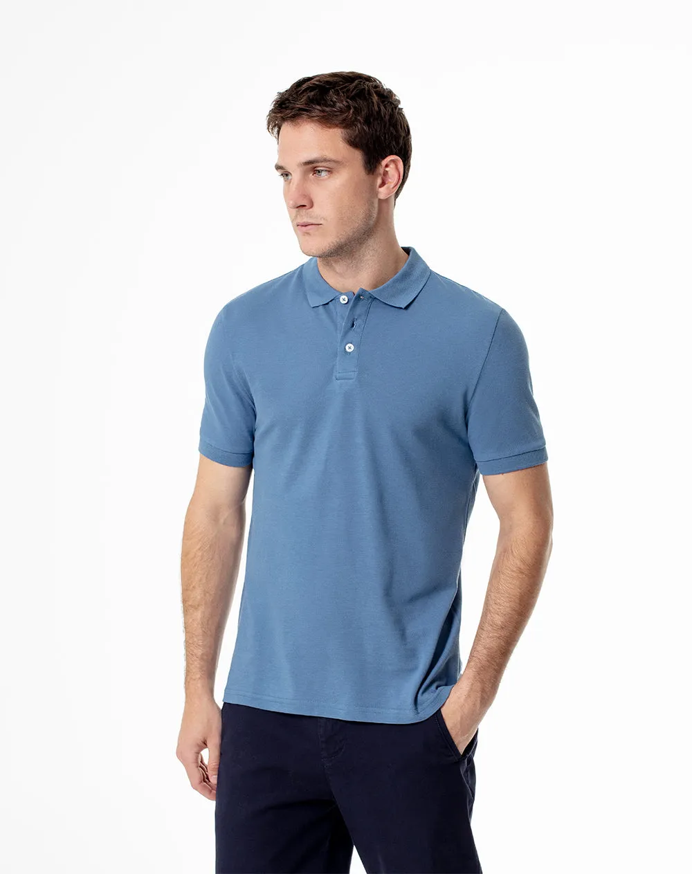 Polo slim algodón azul hombre sold by Gef