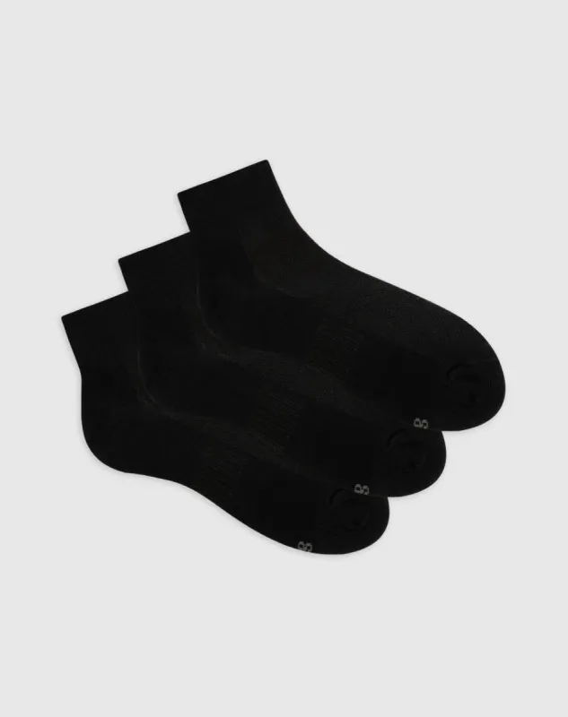 Medias hombre tobillera acolchadas pack x3 negras sold by Gef